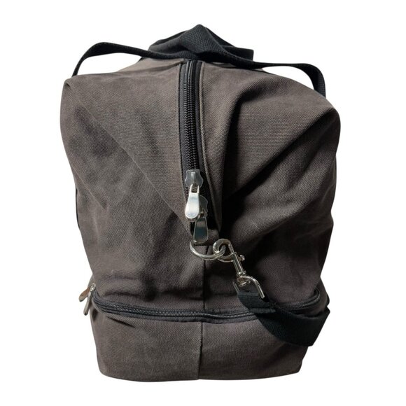 Lo & Sons Catalina Deluxe Large Canvas Cotton Gray Weekender Duffel Tote Bag - Picture 8 of 16